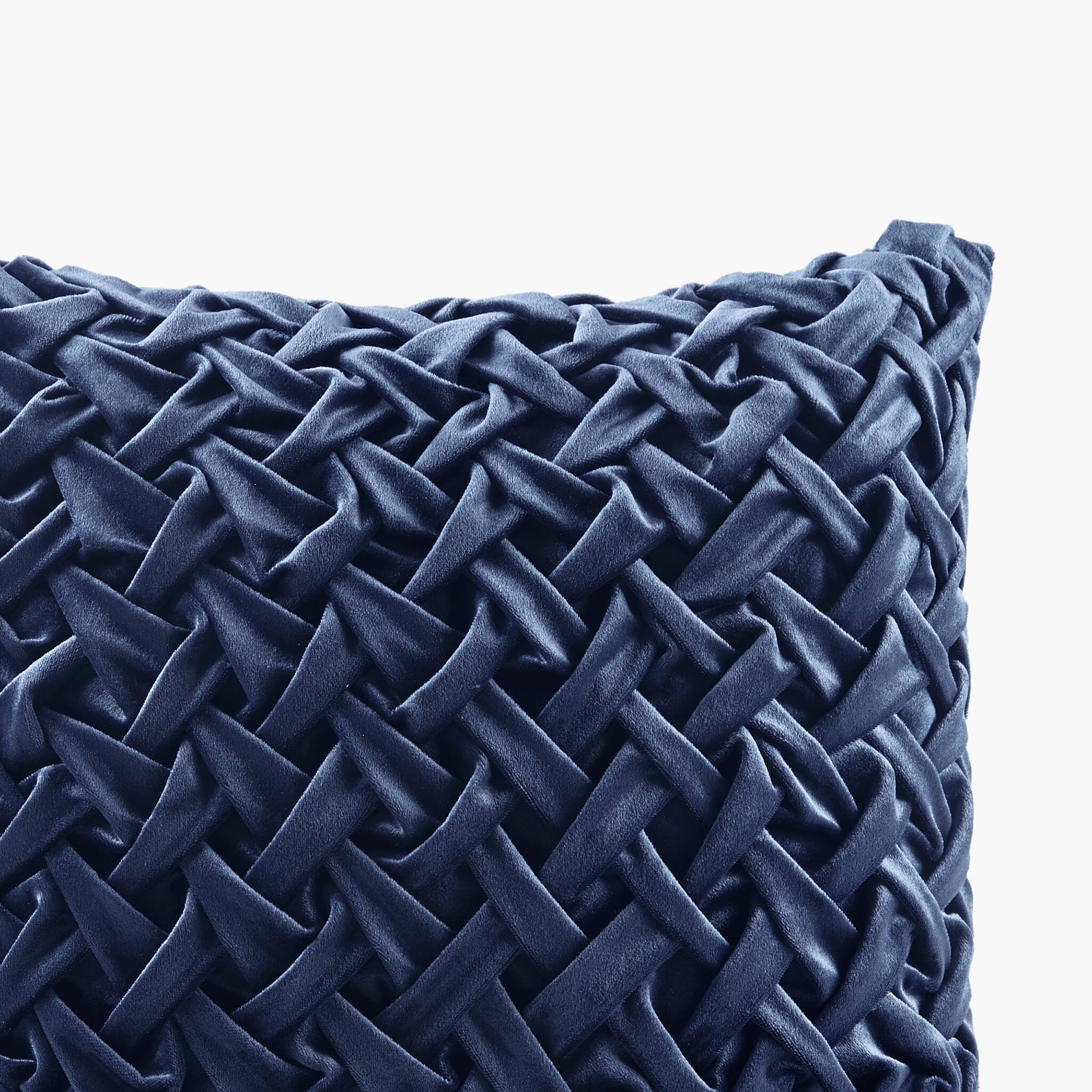 Alt View 1. Gracie Mills - Gracie Mills Claud Vintage Ruched Velvet Square Decor Pillow - Navy.