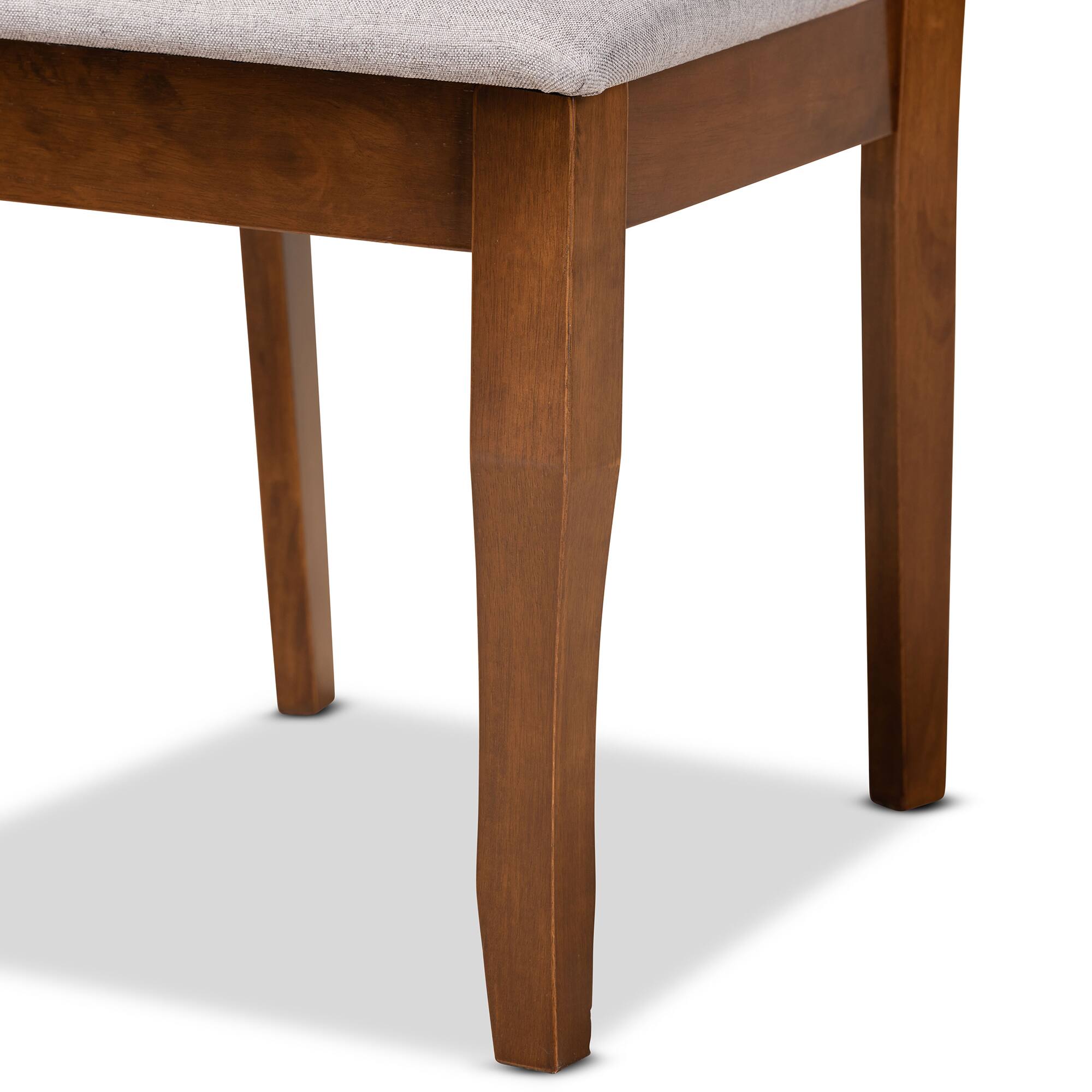 Alt View 1. Baxton Studio - Mael Modern Fabric Upholstered and Finished Wood 2-Piece Dining Chair Set - Grey/Walnut Brown.
