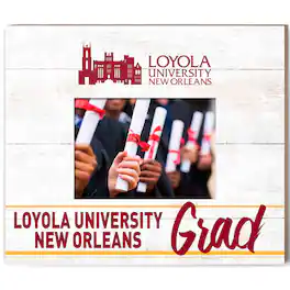 Jardine - Loyola New Orleans Wolf Pack 13.5" x 11.5" Grad Frame - White