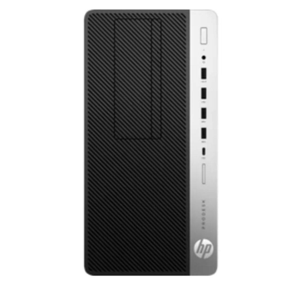 Front. HP - ProDesk 600 G4 Intel Core i7-8700 3.2 GHz 8 GB DDR4 500 GB HDD Intel UHD Graphics 630 Windows 11 Home Desktop - Black.