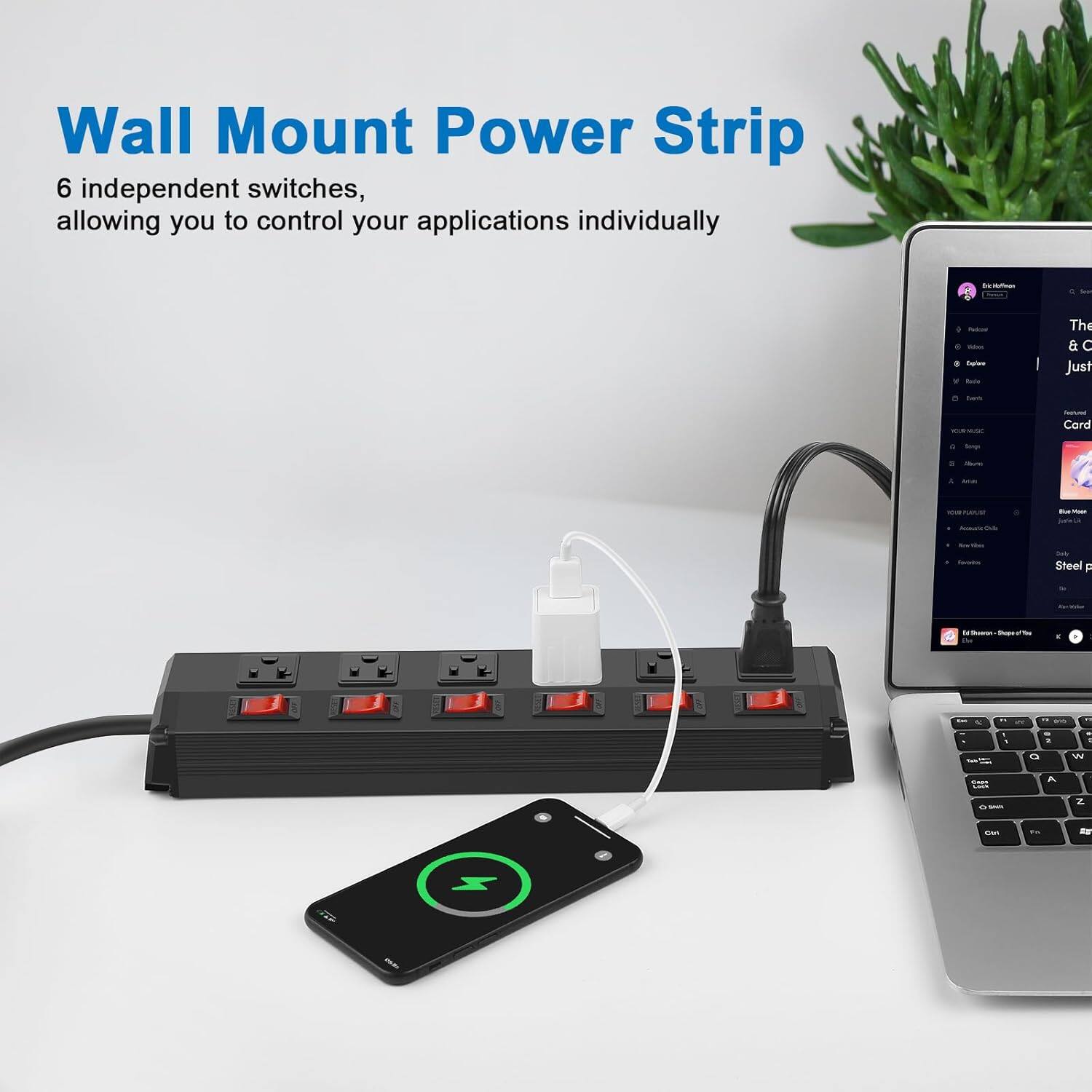 Wall Mount Power Strip

6 independent switches, allowing you to control your applications individually