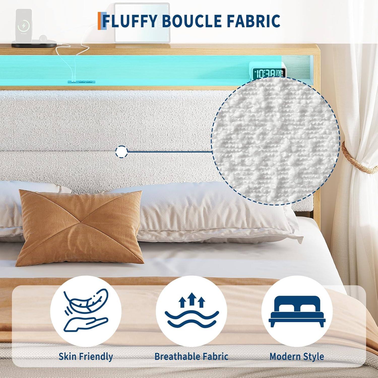 FLUFFY BOUCLE FABRIC

Skin Friendly  
Breathable Fabric  
Modern Style