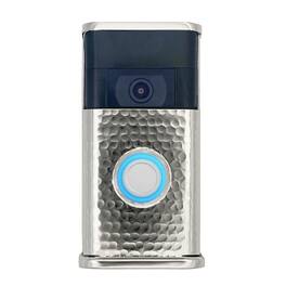 Michael Healy - Hammered Video Doorbell Cover (Ring 2nd Gen) - Polished Nickel Silver