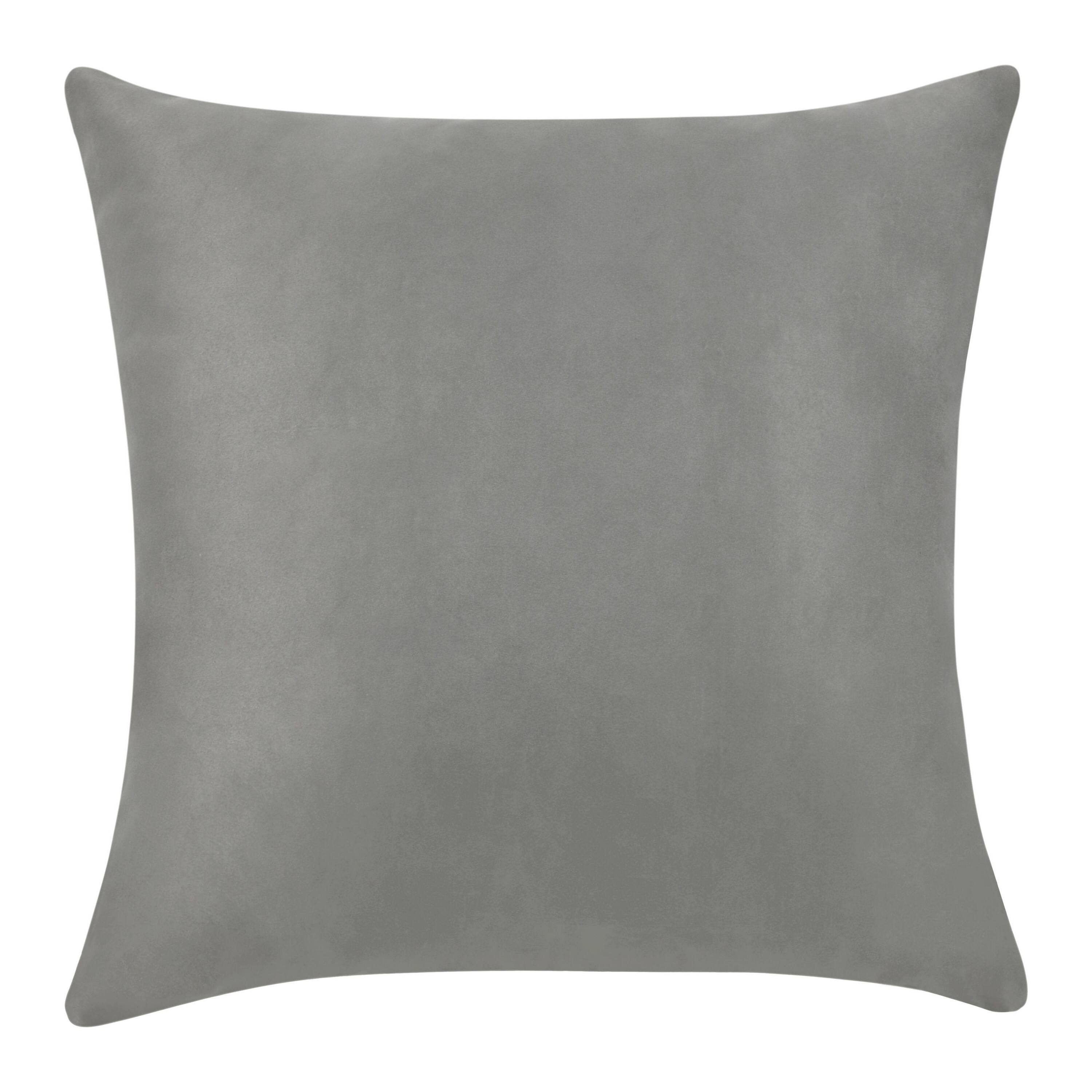 Angle. Manhattan Lane - Dolu Throw Pillow, Hand Woven Texture, 24 Inch Recycled - Gray.