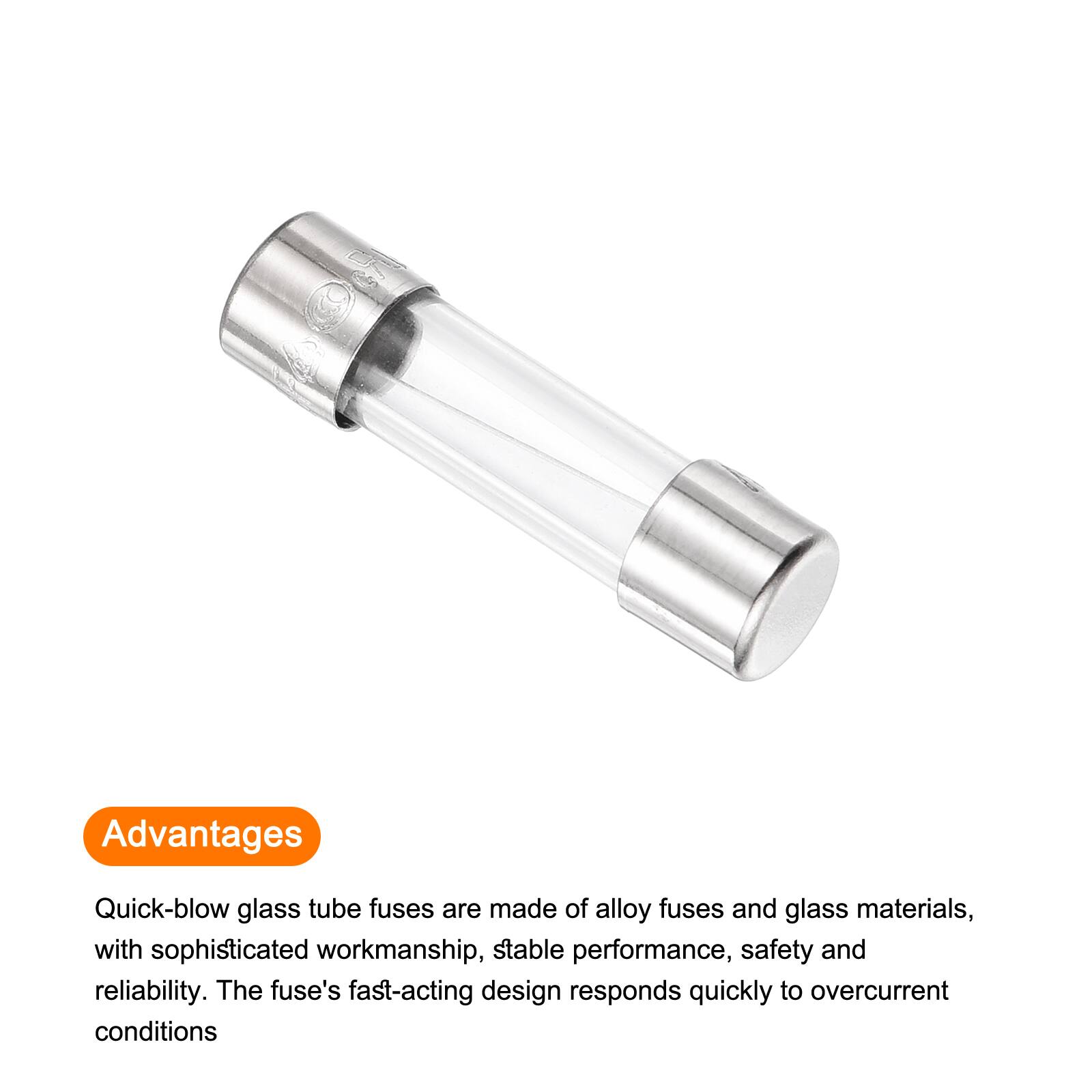 Advantages

Quick-blow glass tube fuses are made of alloy fuses and glass materials, with sophisticated workmanship, stable performance, safety and reliability. The fuse's fast-acting design responds quickly to overcurrent conditions