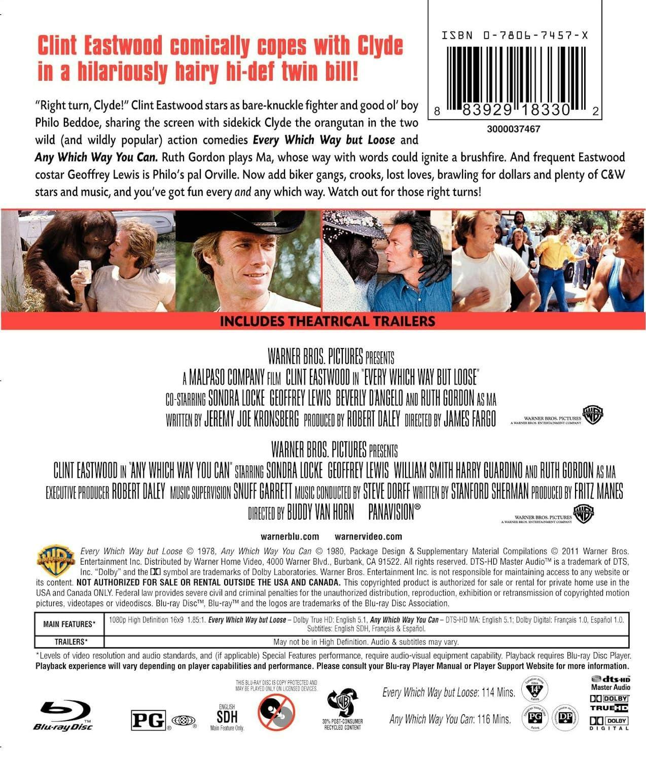 Back. Every Which Way But Loose/Any Which Way You Can (Blu-ray Double Feature) [Blu-ray].