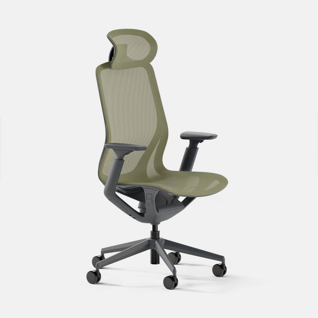 Angle. Branch Furniture - Aire Chair – Sleek, Lightweight Ergonomic Design with Full Adjustability & Breathable Comfort - Hunter.