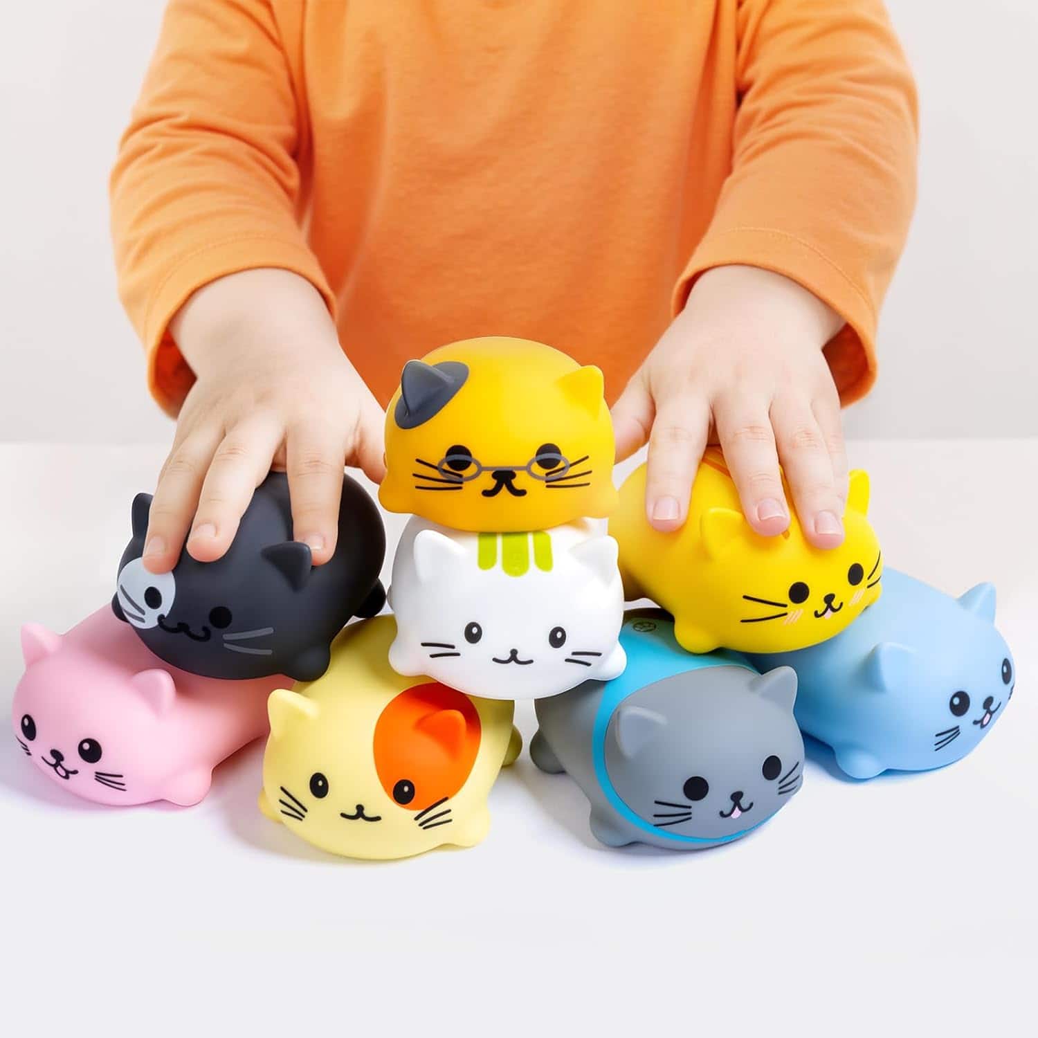 Ruko - 1701 Musical Cats Piano Keyboards with Cute Meow Tone,Fun Music Toys for Kids,Educational Instrument (8Pcs)