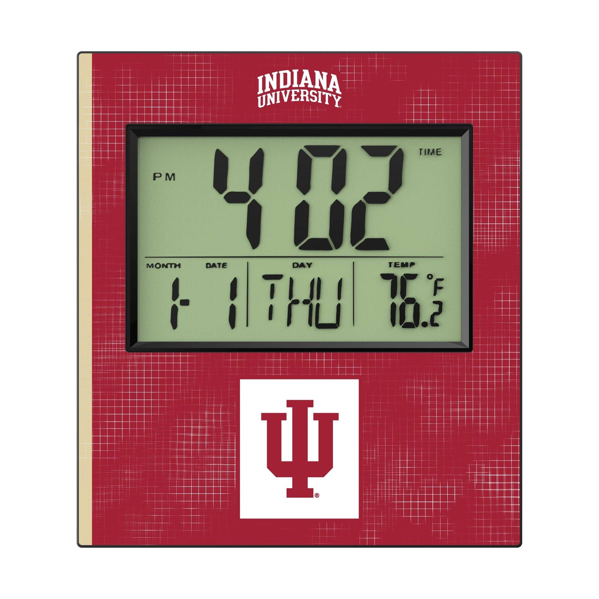INDIANA UNIVERSITY

PM 4:02

MONTH 1 DATE 1 DAY THU TEMP 76°F

10.2