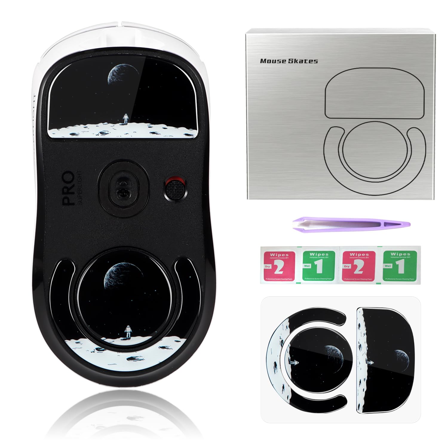 GHI PRO SUPERLIGHT Mouse Skates  
Wipes 2 - 1 - 2 - 1