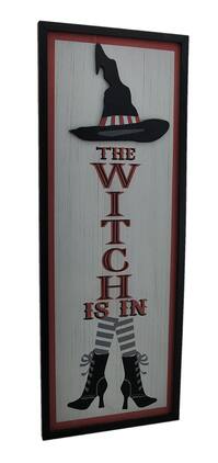 Zeckos - The Witch Is In Decorative Wood Wall Hanging - Multicolored