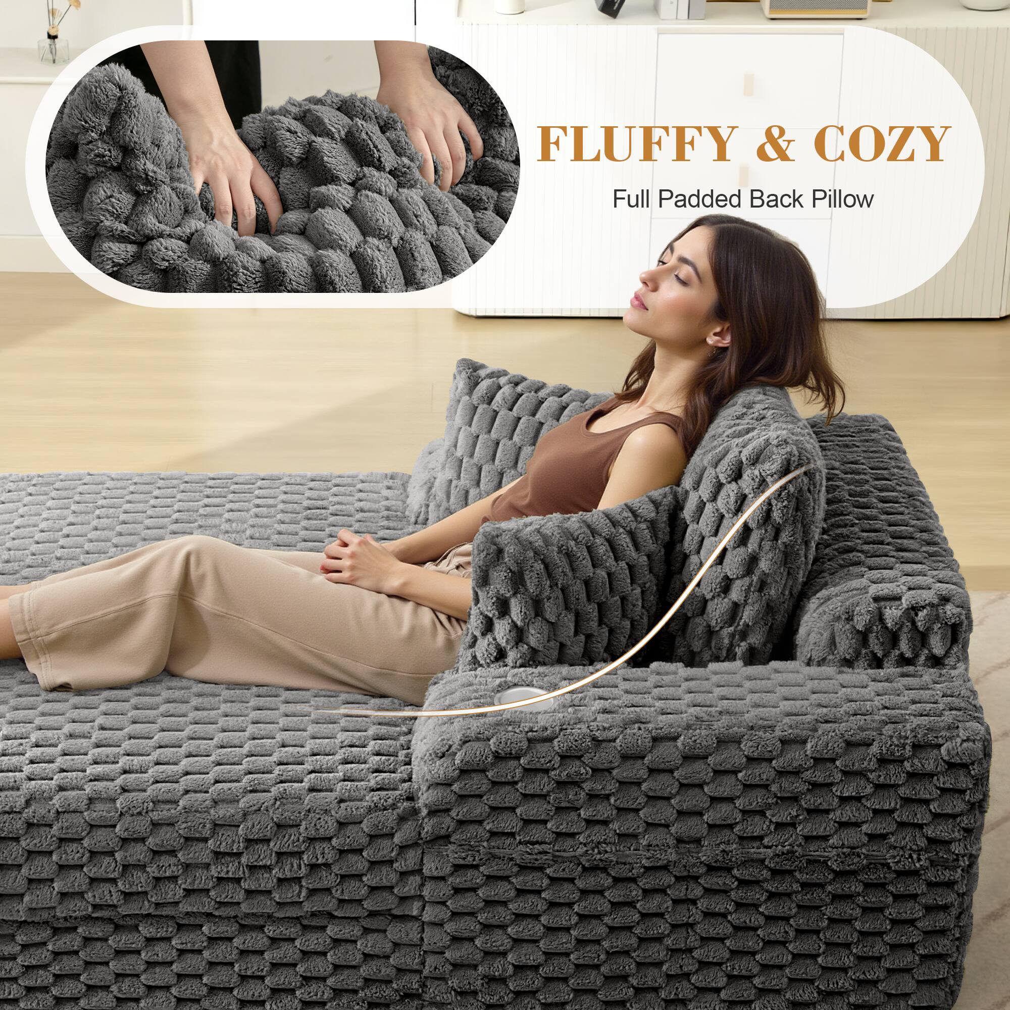 FLUFFY & COZY  
Full Padded Back Pillow