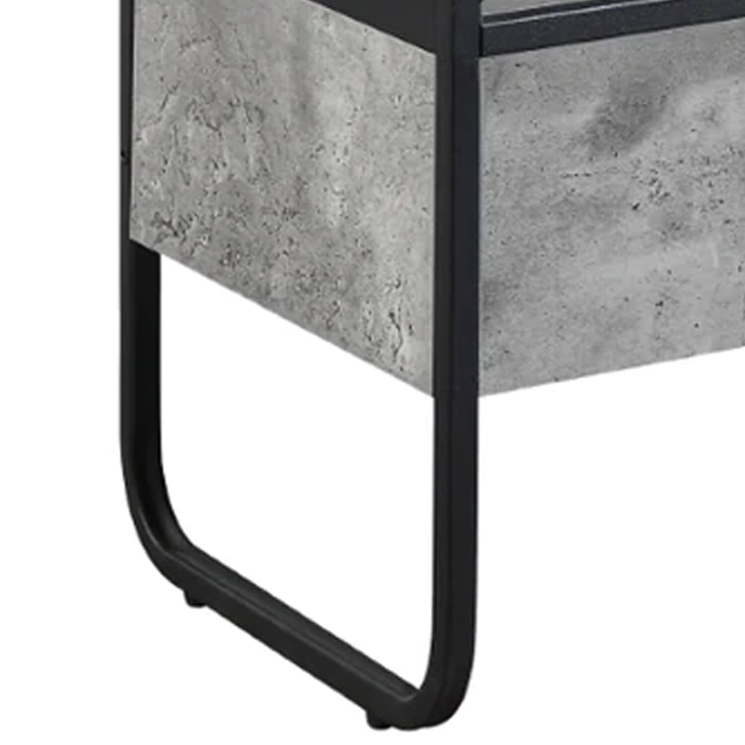 Alt View 3. Manhattan Lane - Ish 39 Inch Entertainment Center TV Stand, 2 Drawers, Wood - Gray and Black.