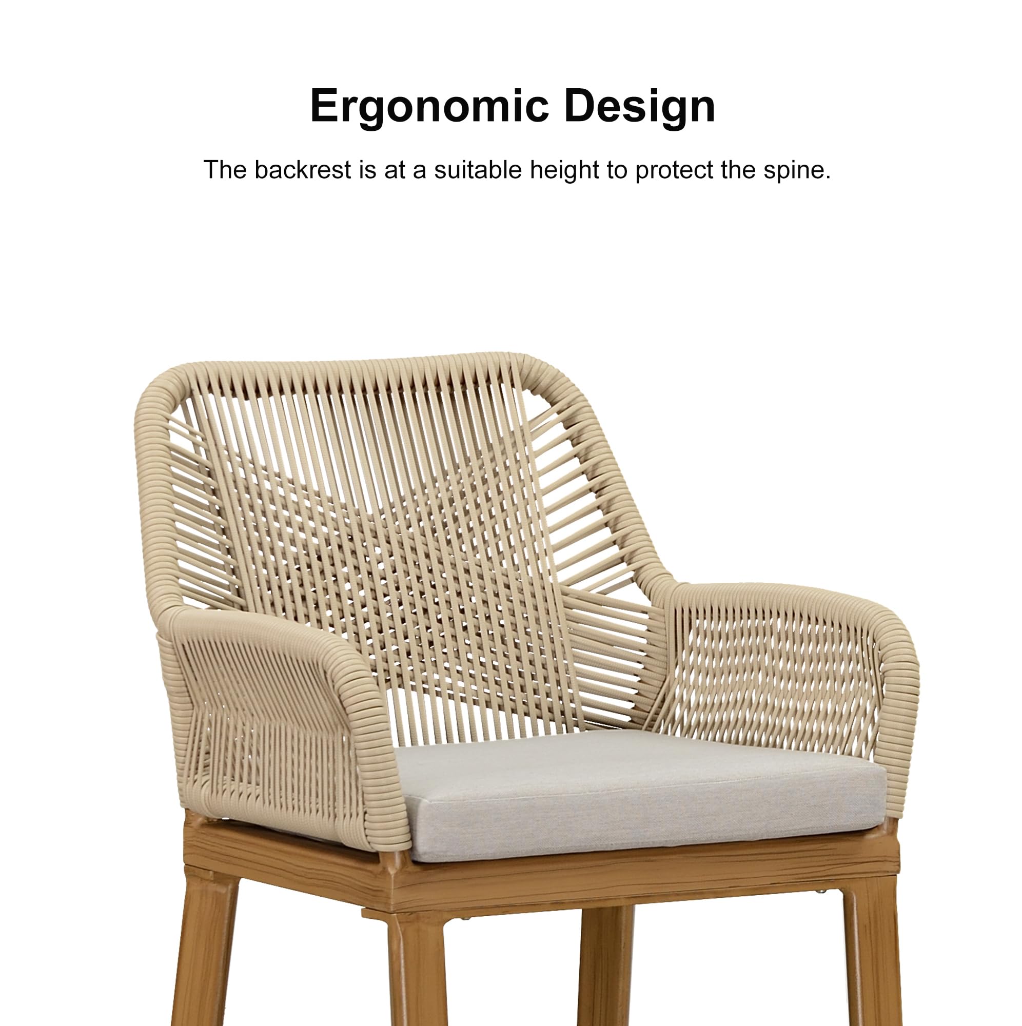 Ergonomic Design  
The backrest is at a suitable height to protect the spine.