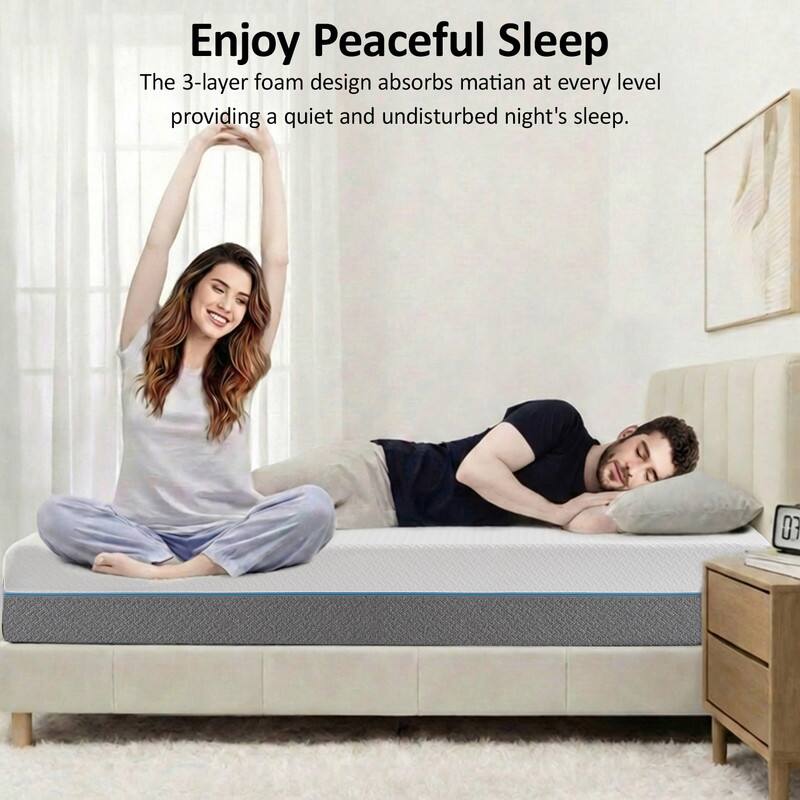 Enjoy Peaceful Sleep

The 3-layer foam design absorbs motion at every level, providing a quiet and undisturbed night's sleep.