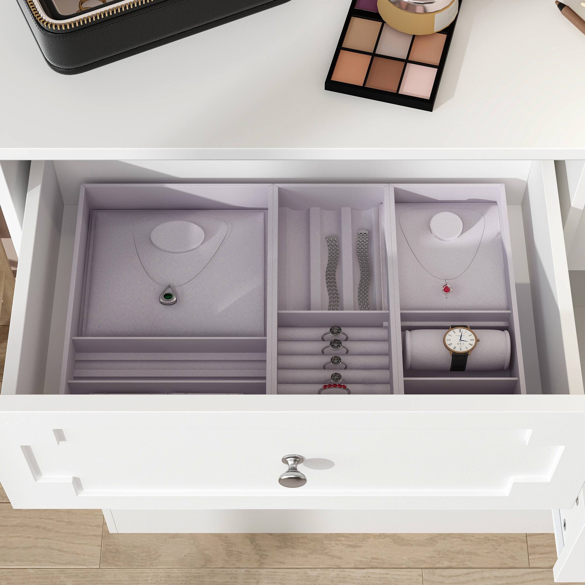 Alt View 5. FUFU & GAGA - FUFU&GAGA 12 - Drawer Dresser: Elegant Storage for Multi - Scenes - White.