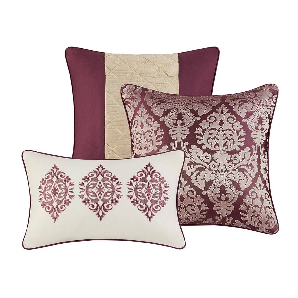 Alt View 4. Gracie Mills - Gracie Mills Delilah 6 Piece Jacquard Comforter Set - Plum.