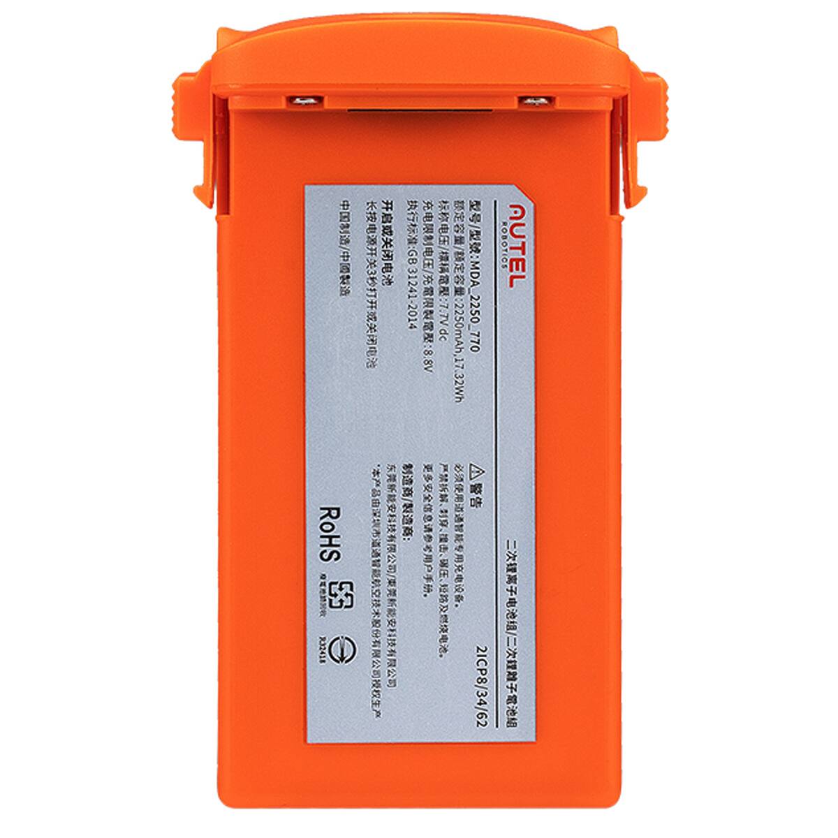 RoHS 53 232418  
3  
GB31241-2014  
8.8V  
7.7Vdc  
2250mAh 17.32Wh  
MDA_2250_2250 770 21CP8/34/62  
ROBOT AUTEL