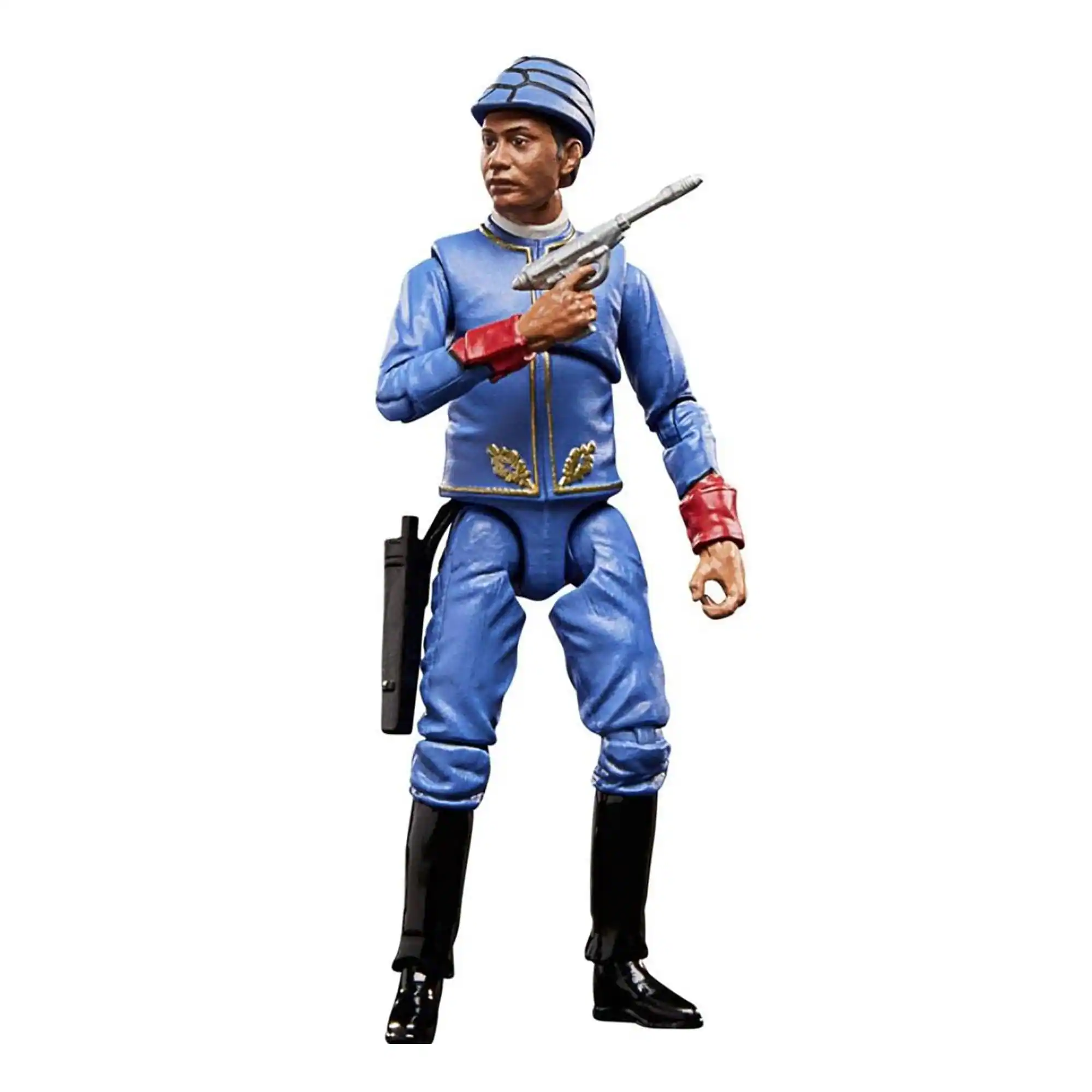 Front. Hasbro - Star Wars 3.75 Inch Bespin Security Guard Isdam Edian Action Figure - Blue.