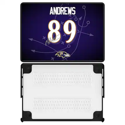 Front. Keyscaper - Mark Andrews Baltimore Ravens MacBook Case - Pro 14 in - Multicolor.