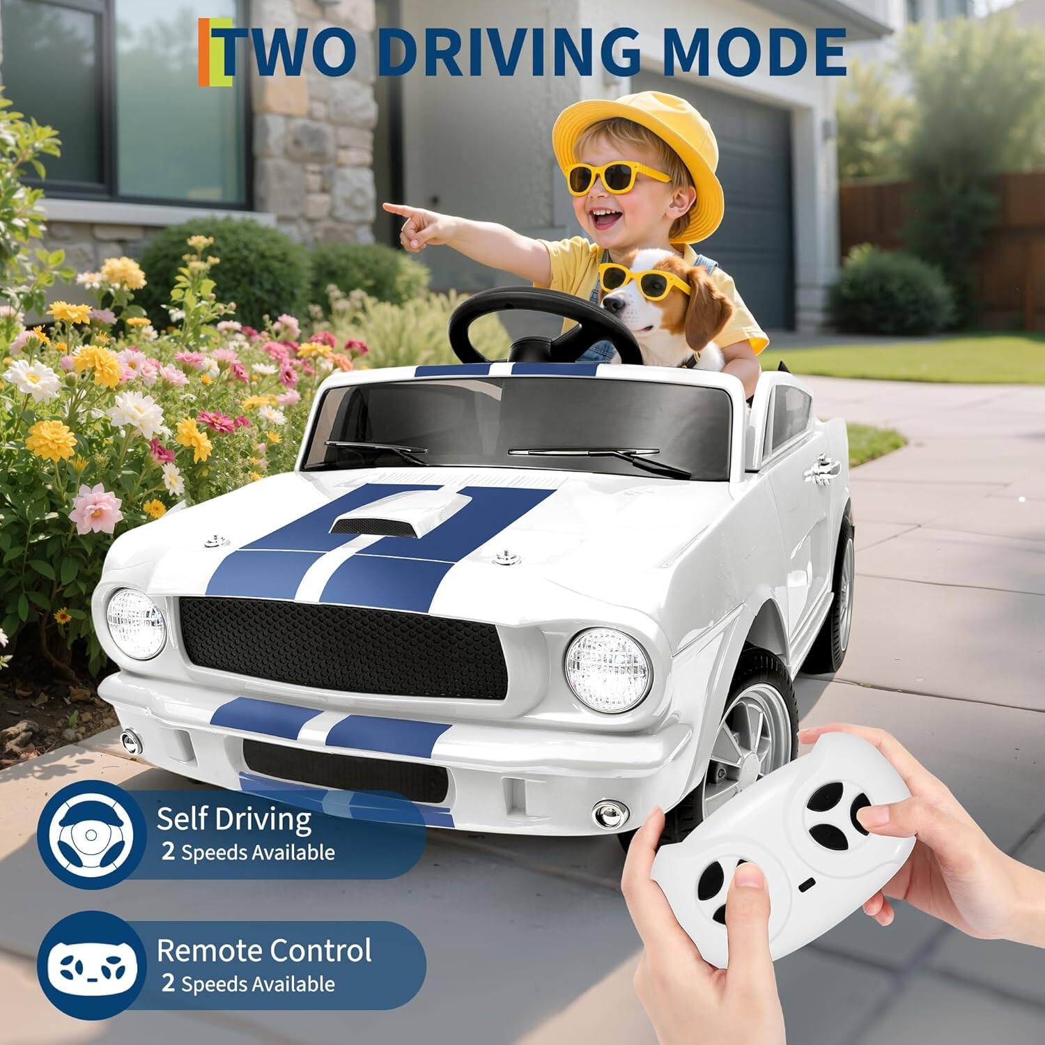 TWO DRIVING MODE

Self Driving  
2 Speeds Available

Remote Control  
2 Speeds Available