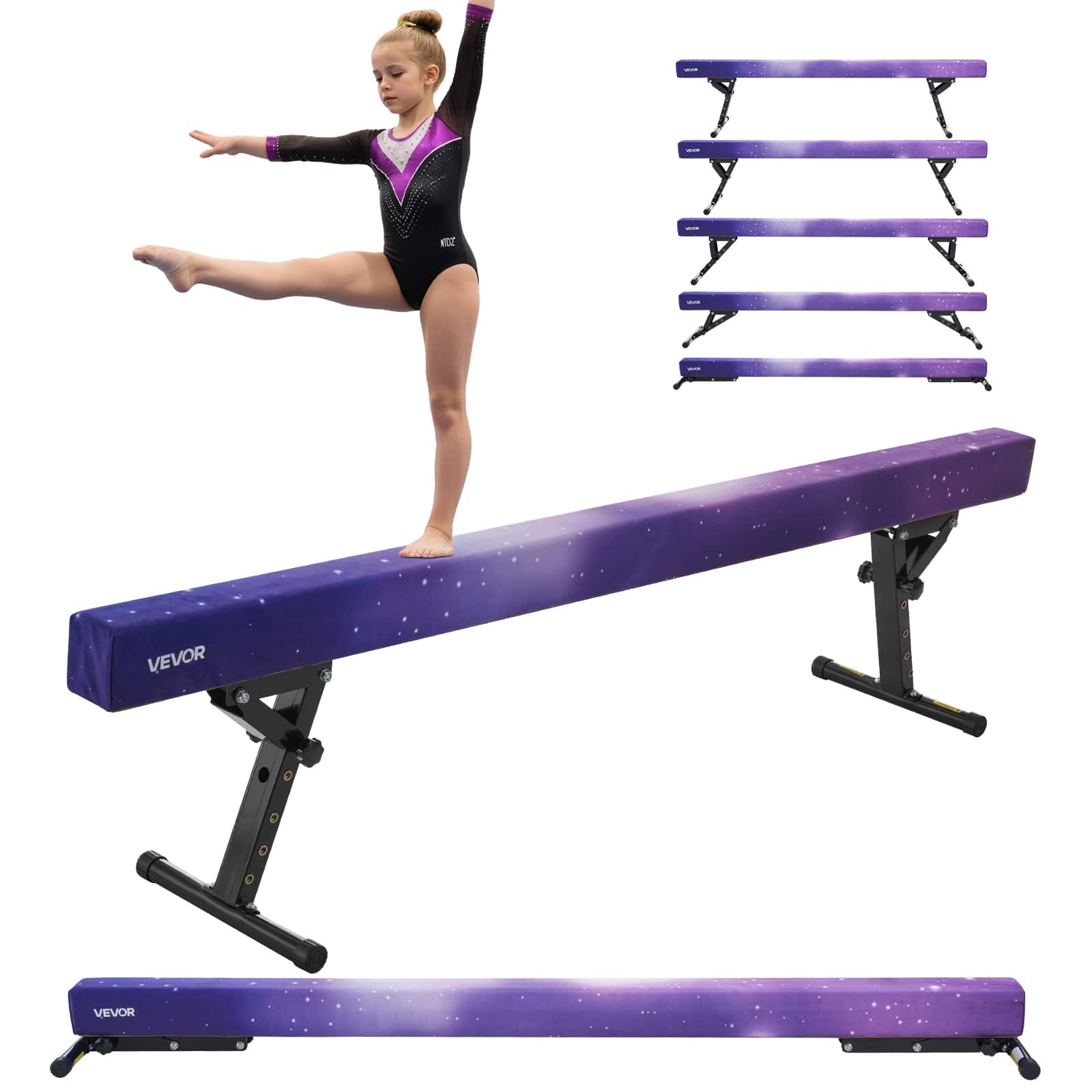 VEVOR - Adjustable Balane Beam for Kids, 8FT Gymnastics Beam, High and Low Floor Beams of 5 Adjustable Heights - Galaxy price history on PriceWatchPro