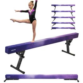 VEVOR - Adjustable Balane Beam for Kids, 8FT Gymnastics Beam, High and Low Floor Beams of 5 Adjustable Heights - Galaxy