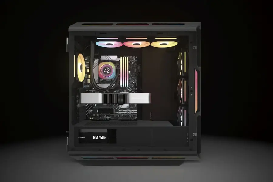 The text on the image reads "90 42 GEFORCE RTX 2070 : RIAZRC RM750e".