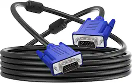 Core Tech - VGA to VGA Monitor Cable with Dual Ferrite Cores - 15 ft - Blue