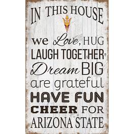 Fan Creations - Arizona State Sun Devils 11'' x 19'' Team In This House Sign - Multicolor