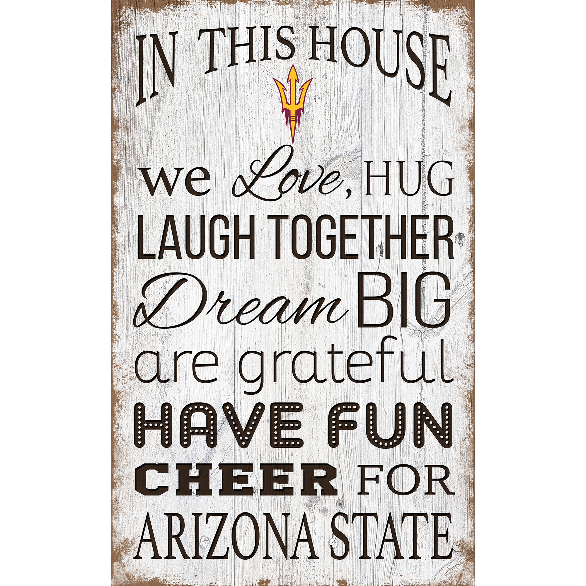 Arizona State Sun Devils 11'' x 19'' Team In This House Sign