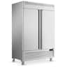 Coolski - 54"W 2 Door Commercial Freezer, 49 Cu.ft Stainless Steel Reach-in Freezer - Silver