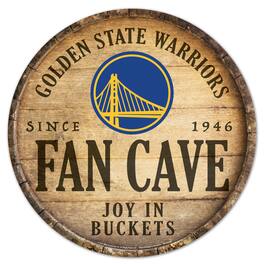 WinCraft - Golden State Warriors 14'' Circular Wood Sign - Multicolor