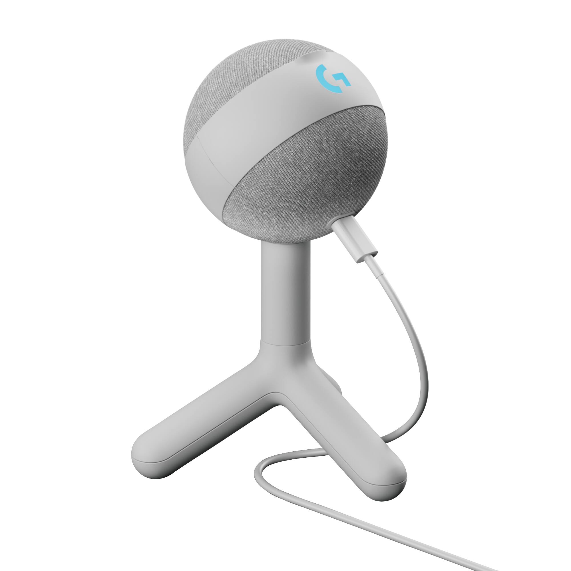 Alt View 18. Logitech - Yeti Orb Wired Cardioid Condenser Gaming Microphone with LIGHTSYNC RGB Lights - White.