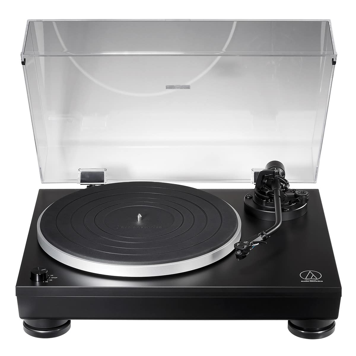 Front. Audio-Technica - Audio-Technica AT-LP5X Fully Manual Direct Drive Turntable (Black) - Black.