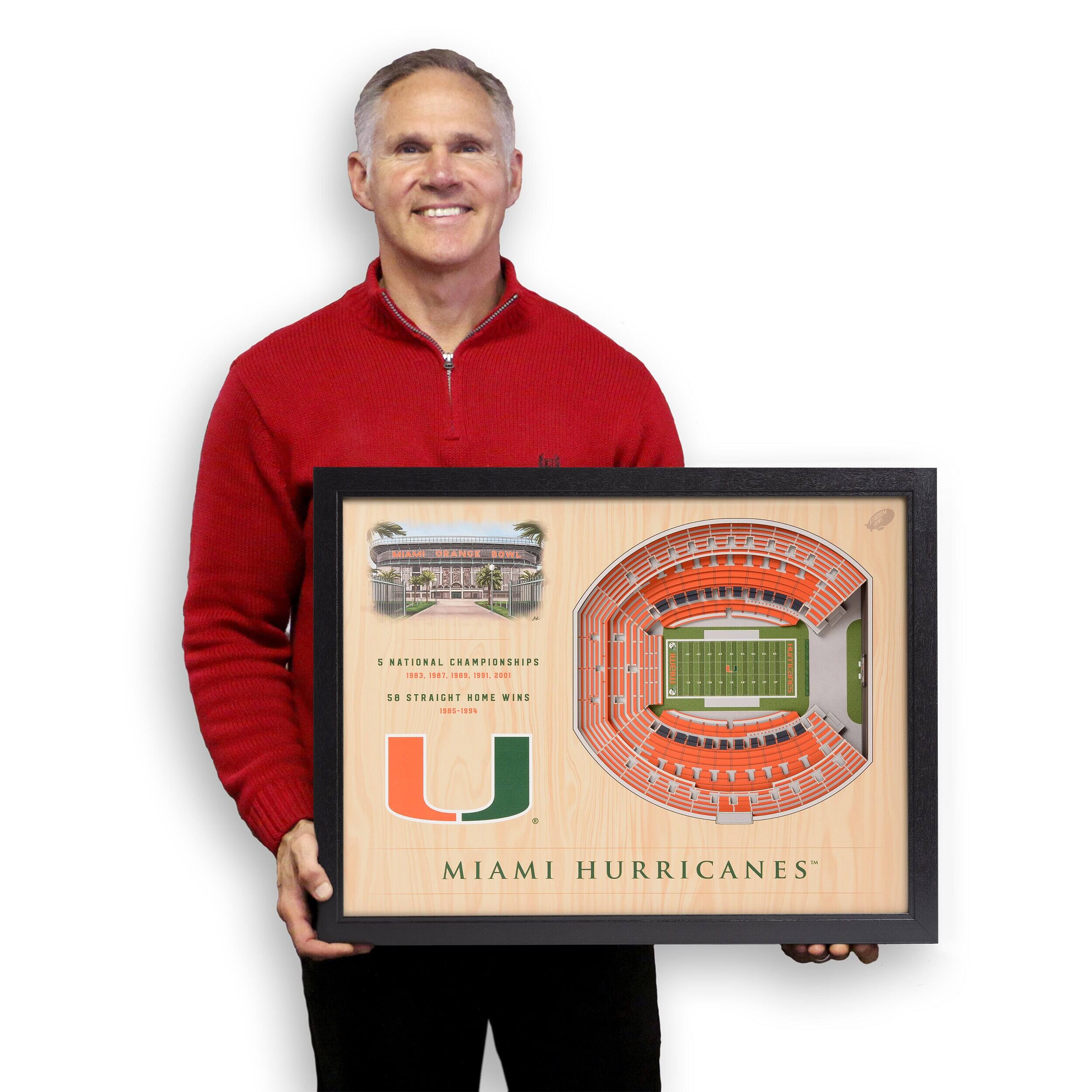 MIAMI HURRICANES

5 NATIONAL CHAMPIONSHIPS
1983, 1987, 1989, 1990, 2001

58 STRAIGHT HOME WINS
1985-1999