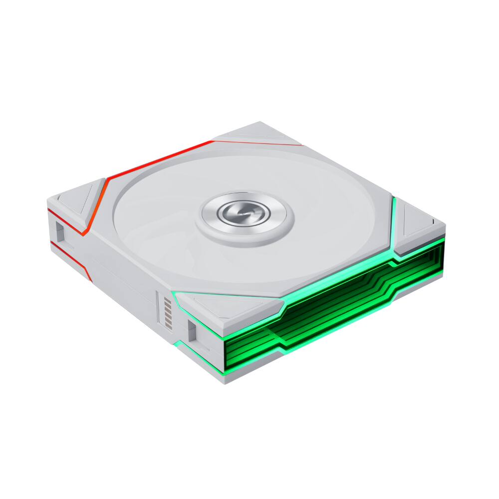 Angle. Lian Li - UNI FAN TL Flex 120mm Reverse Blade ARGB Fan, Single Pack, Infinity Mirror, Controller Not Included(12RTL1F1W) - White.