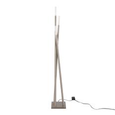 Front. Loheer - Loheer 67 Inch Icicle Contemporary Floor Lamp Brushed Nickel Modern Standing Lamp for Living Room and Bedroom - Brushed Nickel.
