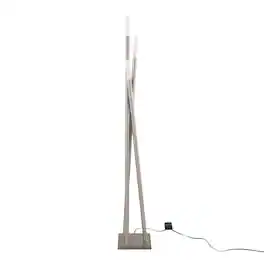 Loheer - 67 Inch Icicle Contemporary Floor Lamp Modern Standing Lamp for Living Room and Bedroom - Brushed Nickel