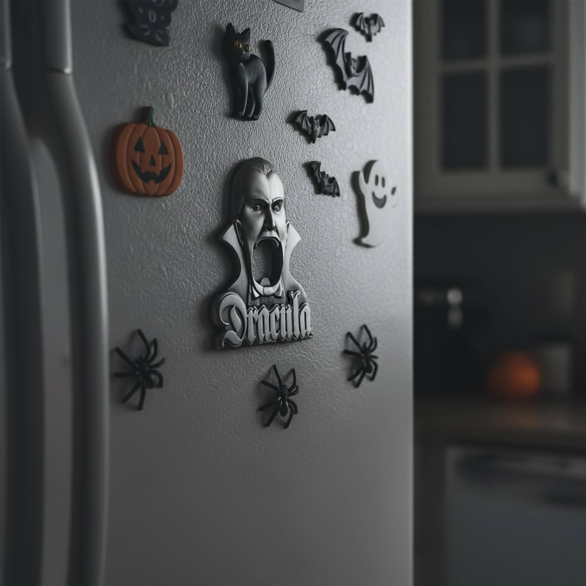 Alt View 4. Fanattik - Universal Monsters Dracula Magnetic Metal Bottle Opener - Silver.