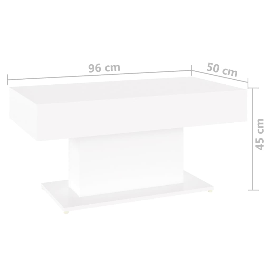 Alt View 5. Boyel Living - 19.7 x 37.8 x 17.7 in. White Rectangular Engineered Wood Medium Durable Coffee Table - White.