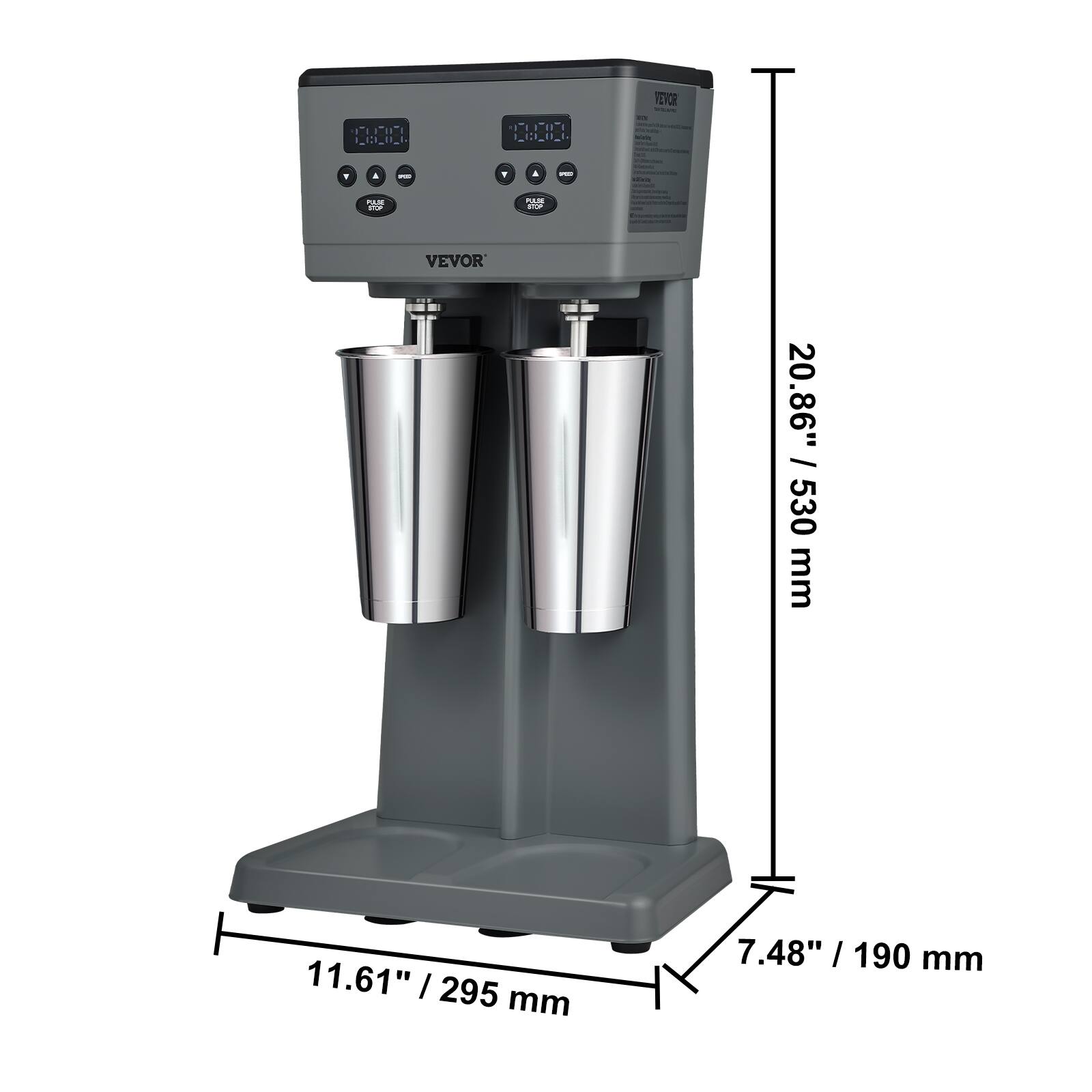 VEXOR  
J_H_O_G  
1-0-0-6  
PULSE STOP  
VEVOR  
20.86" / 530 mm  
11.61" / 295 mm  
7.48" / 190 mm