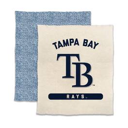 Logo Brands - Tampa Bay Rays 50- x 60- Luxe Dreams Throw Blanket - Oatmeal