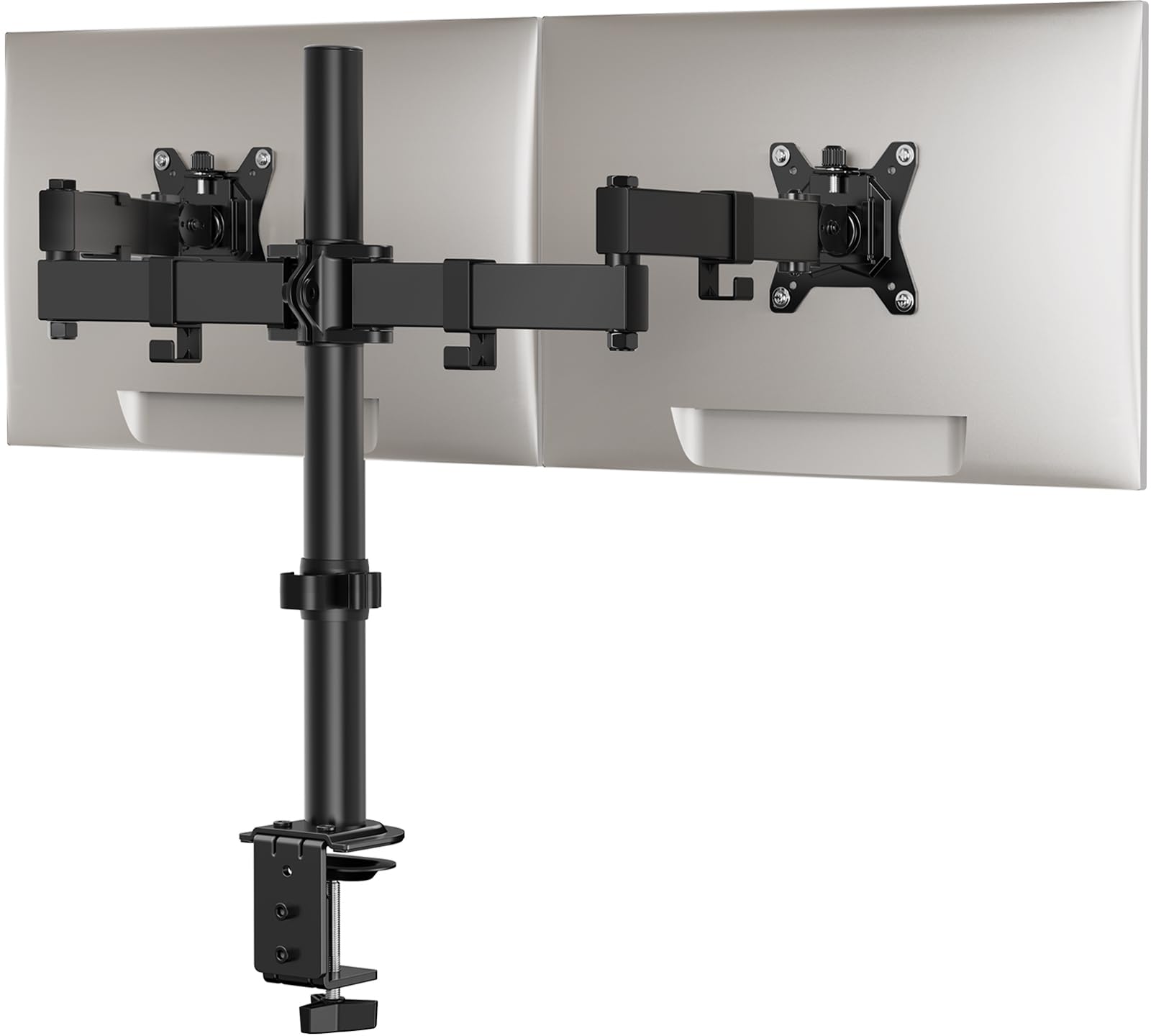 Alt View 7. Refined Abode Design - Dual Monitor Stand Heavy duty Mount For 17" 32" Monitors Flexible Arms With Easy Dual monitor Alignment Stu - Default.