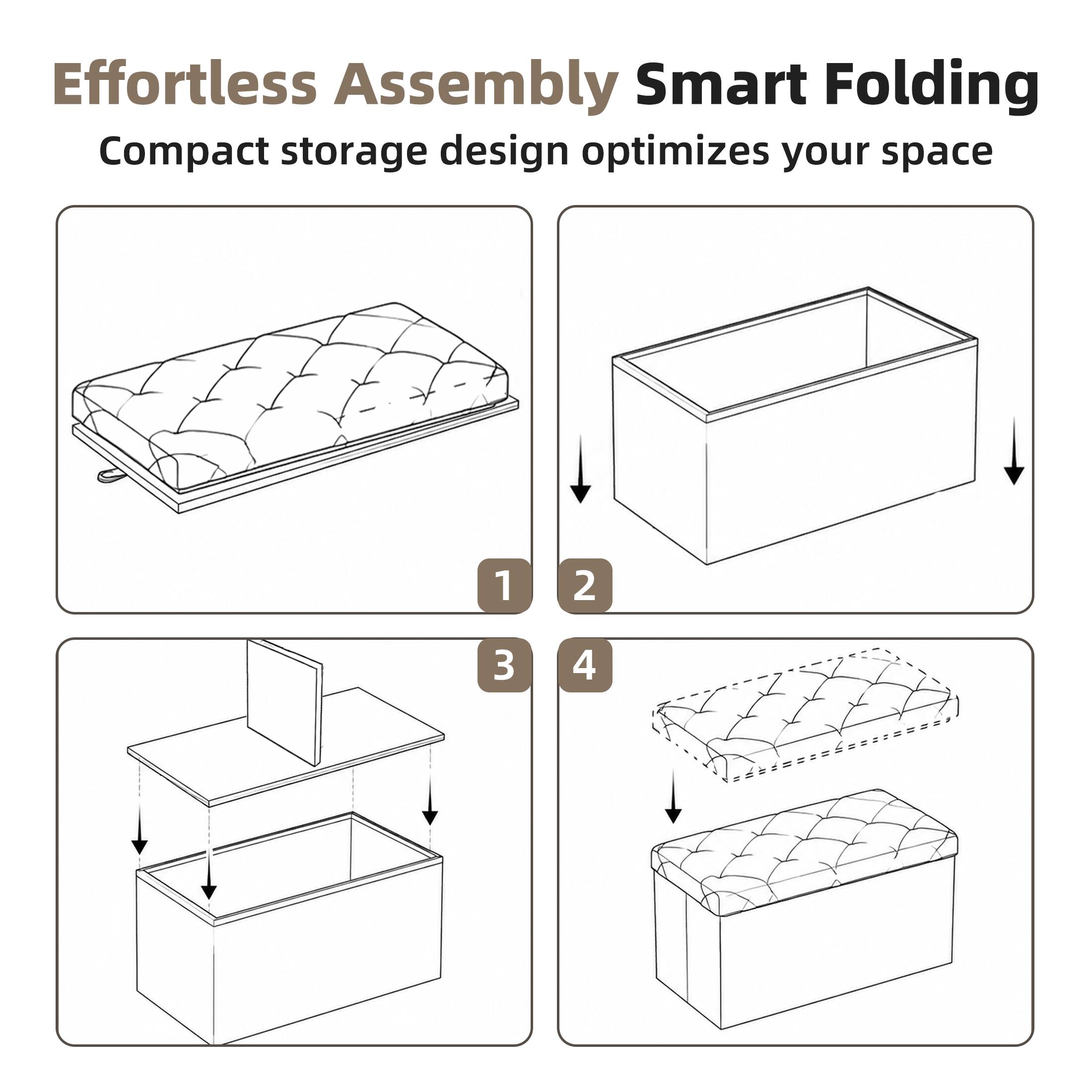 Effortless Assembly Smart Folding  
Compact storage design optimizes your space  
1  
2  
3  
4