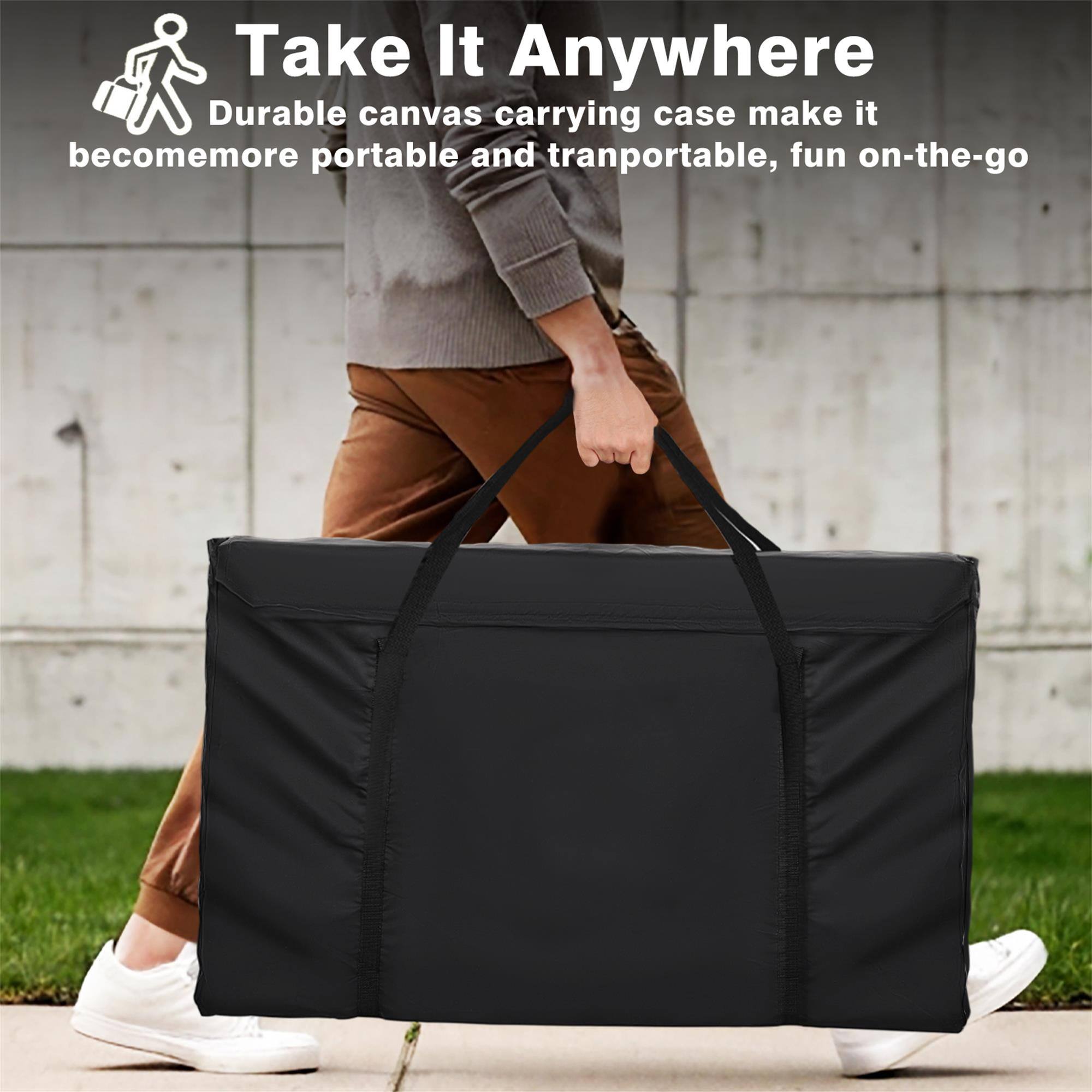 Take It Anywhere  
Durable canvas carrying case makes it become more portable and transportable, fun on-the-go