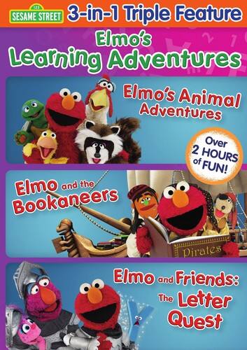 Front. Sesame Street - Elmo's Learning Adventures: Triple Feature   - DVD.
