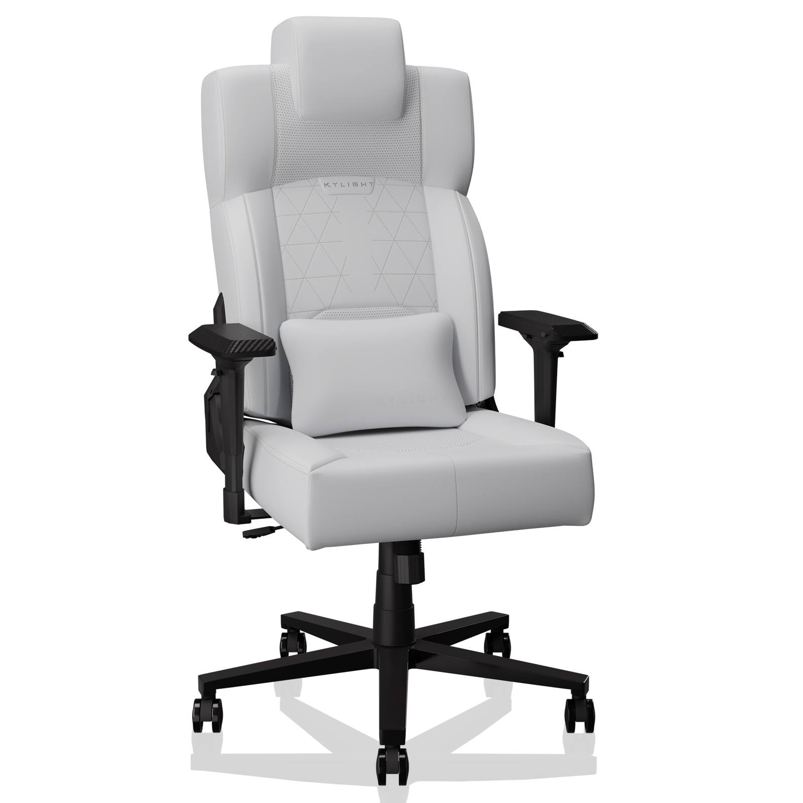 Alt View 3. APRILSOUL - Gaming Chair Ergonomic Office Chair Desk Chair with Lumbar Support Flip Up Arms Headrest PU Leather Executive - gray.