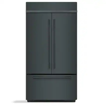 Front. KitchenAid - 24.2 Cu. Ft. Built-In French Door Bottom Mount Refrigerator - Juniper.