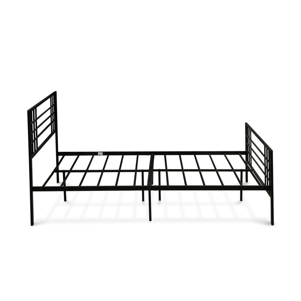 Alt View 1. East West Furniture - Tyler Bed Frame with 9 Metal Legs - High-class Bed in Powder Coating Black Color - Black.